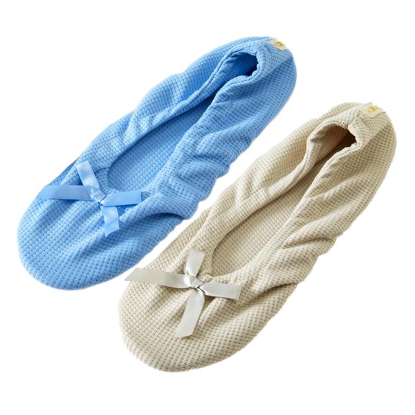 Roxoni Women's Flat Slip On Terry Classic Cotton & Velour