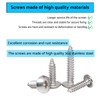 HAISHANG Pack of 20 Wood Screws Self Tapping Phillips Round