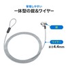 Sanwa Supply SLE-35S Cylinder Security Wire, Compatible with Noble Wedge