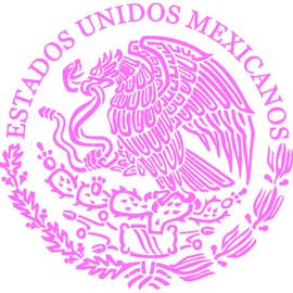 Mexican Eagle | United Mexican States | Car Sticker | Truck | Windows | House or Whatever You Want (8, Pink)