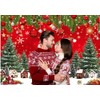 CHAIYA 7x5ft Christmas Red Backdrop Merry Christmas Backdrop Banner Red