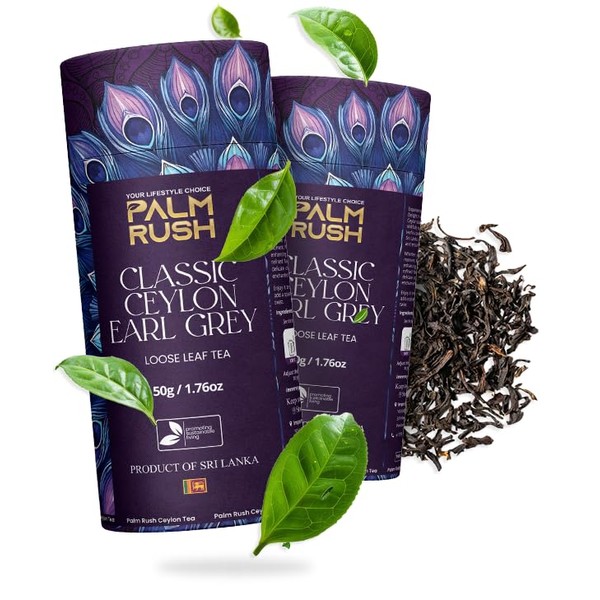 PALM RUSH Ceylon Earl Grey Tea – 50g Loose Leaf