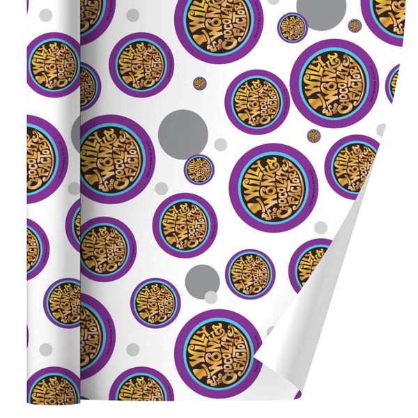 GRAPHICS & MORE Willy Wonka and the Chocolate Factory Logo Gift Wrap Wrapping Paper Roll