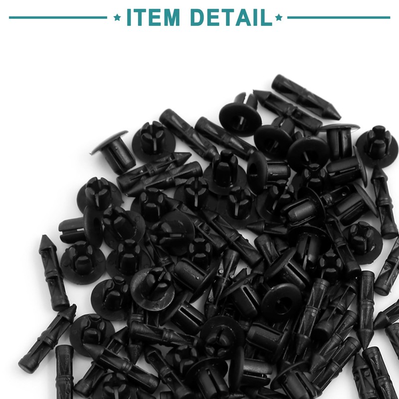 ACROPIX 6mm Plastic Splash Defender Push Type Clips - Pack