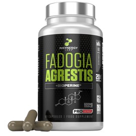 Ultra Premium Fadogia Agrestis Extract (2X Strength & 2X Purity) Enhanced with Bioperine Supports Muscle Recovery & Mass, Mood & Increased Energy, Anti Aging, Stamina, 60 Vegan Capsules