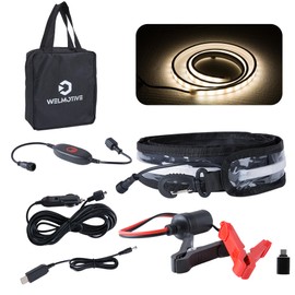 Welmotive 12V 4ft Led Light Strip Dimmable Camping Awning Light with 140 SMD 2835 LED Chips Cabinet Lights, Rv Accessories Waterproof IP67 Multi-Functional Use for Car Tent, Camper Motorhome