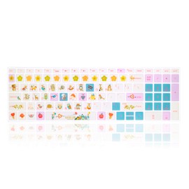 MMDW English Silicone Keyboard Cover for HP Envy x360 15.6''Series /2020 2019 Pavilion 15/x360 15.6" Series/Envy 17 17.3" Series/Laptop 15t 17t 17-ca0011nr 17-by0040nr,Forest Animals