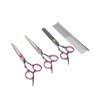 Pet Rabbit Grooming Scissors Stainless Steel Round Tip 4 in