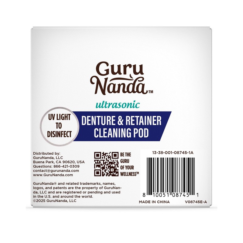 GuruNanda Retainer & Aligner Cleaning Pod for Retainers, Dentures, Mouthguards,