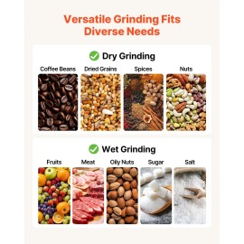2pcs Electric Grain Mill Grinder with Marble Dry Wet Grinding Discs Replacement Grinding Plates Compatible for Dry & Wet MillingDefault: Default
