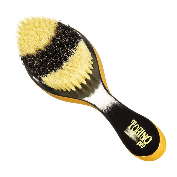 Torino Pro Medium Curve Brush By Brush King - #1640 - Patented Duet Collection- Different color on each side - Curved brush for 360 waves -