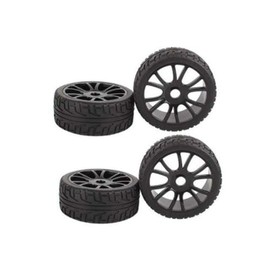 HOBBYPOWER 4Pcs 17mm ハブホイールリム&タイヤ1:8 オフロード RC タイヤ 18011 適用 X-RAY HPI