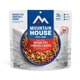 Mountain House Mexican-Style Adobo Rice & Chicken | Freeze Dried Backpacking & Camping Food | Gluten-Free | 2 Servings
