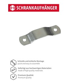 GedoTec® H3052 Wardrobe Holder with Keyhole Shape for Drilling in - Pack of 10 | Hanger with Diameter 30 mm | Plastic White | Furniture Fittings