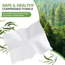 Toalla Facial Desechable Comprimida Toallitas Desmaquillantes, Mini Paños Biodegradables para Toallitas Quitar Maquillaje Kit de Viaje para Travel Essentials,Belleza Salón(100 Unidad Verde)