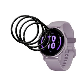 Tznzxm [4-Pack] for Garmin Vivoactive 5 Smartwatch Screen Protector, Full Coverage 3D Curved Edge Frame Case Friendly Anti Scratch Anti-Bubble HD Clear PET Film for Garmin Vivoactive 5 Smart Watch