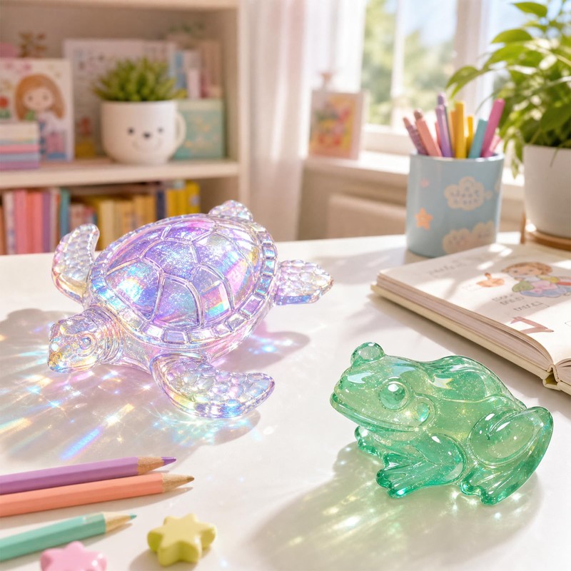 2 Pack Turtle & Frog Resin Molds, 3D Silicone Animal