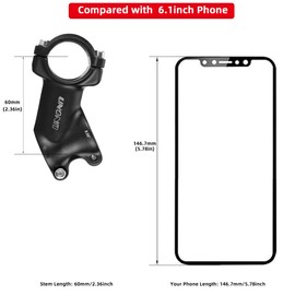 BESNIN Bicycle Stem MTB Stem 35 Degree Road Bike Stem 25.4 mm Handlebar Stem 60 mm Mountain Bike Stem for Bicycle (Aluminium Alloy)