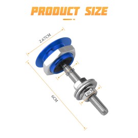 JNNJ 4 Pieces Universal Vehicle Hood Pins, Quick Release License Plate Lock Clip, Push Button Bonnet Kit, Aluminum Alloy Quick Latch Lock for Auto Bumper, Hood Pins for Car Modification(Blue)