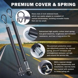 Cheemuii 2 PCS 16" Single Tender Spring Kits with 3in1 Hose Holder and 3-Hole Clamp Heavy Duty Tender Spring for Semi Truck Air Lines Kit with 2 Style Air Line Holders for Truck Trailer Tractor