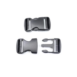 Baikeen Plastic Side Release Buckles 15mm/20mm/25mm/32mm/38mm/50mm Heavy Duty Plastic Buckle Clips Belt Snap Buckle Clasp Backpack Buckle Replacement Dual Adjustable No Sewing(32mm,2 sets)