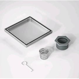 Bochni 8" Inch Shower Drain Brushed 304 Stainless Steel Tile Insert