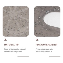 Cabilock Kitchen Essentials Cutting Board Reversible Marble Granite Gray Wound with Easy Grip Handle and Non Porous with Juice Grooves Chopping Board S