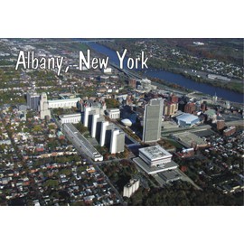 Albany, New York, NY, Capital, City, Skyline, Souvenir, Travel, Locker Magnet, 2 x 3 Fridge Magnet