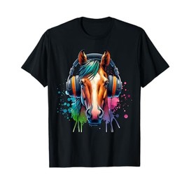 Horse With Headphones T-Shirt