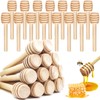 40pcs Wooden Honey Dipper Sticks,3 Inch Honey Dip Sticks Honey