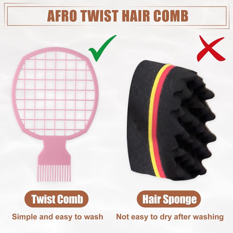 VOCOSTE Twist Comb, Hairpick Combs, Afro Curl Comb Twist Comb