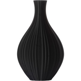 3D Vase Blumenvase Dekovase Alva M 23cm für Schnitt-/ Trockenblumen | nachhaltig | Pampasgras (Schwarz)