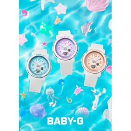 Casio BGA290 (Sea Elements) Baby Watch, Limited Model: White / Blue
