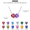 Iefil January & September Birthstone Necklaces - Garnet & Sapphire