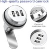 3 Digit Code Combination Cam Lock Zinc Alloy Silver Convenient
