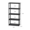 IRIS USA 5-Tier Large Shelving Unit, Black