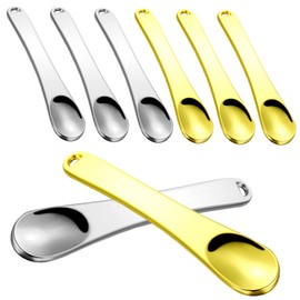 BIUDECO 8pcs Metal Cosmetic Spatulas for Cream Mask Mixing and Sampling Skincare Tools Easy to Clean and Lightweight Design for Routine