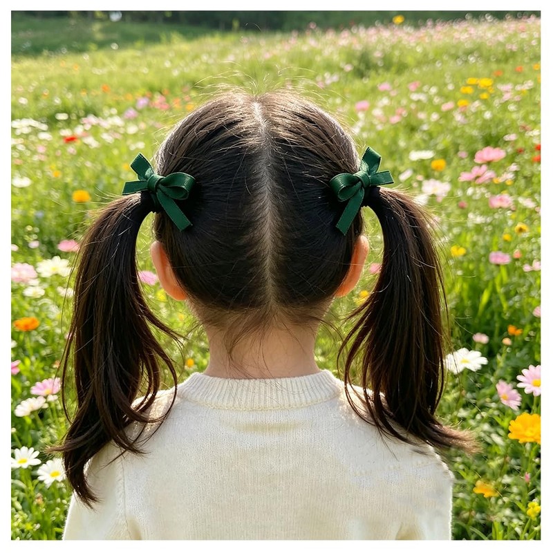 ヘアクリップ リボンクリップ 小さめ ヘアアクセサリー ヘアリボン 2個セット 可愛い 髪飾り 髪留め 女の子