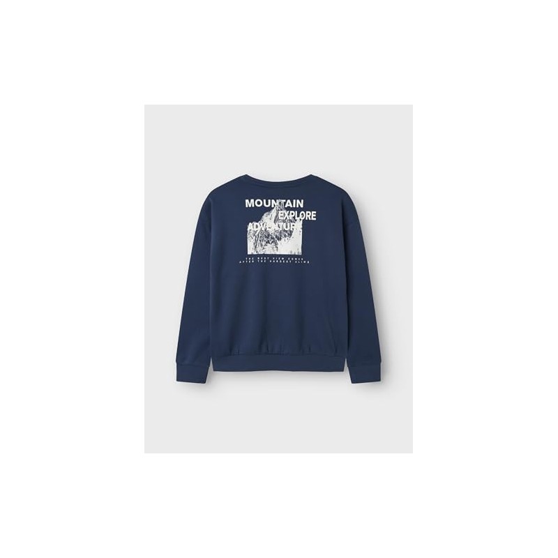 NAME IT Nkmorville LS RLX Sweat Bru Box, Blu (Insignia
