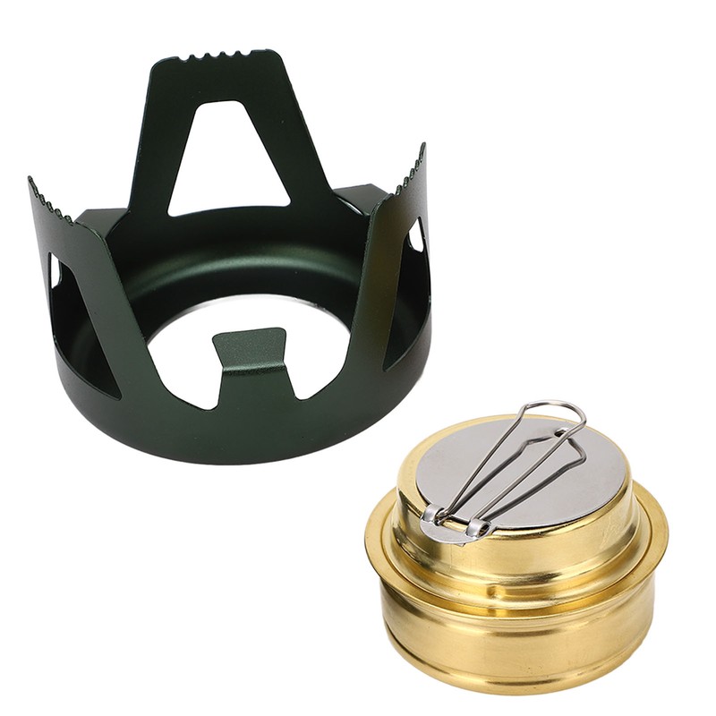Mini Alcohol Stove Brass Aluminum Alloy Safe Windproof Portable Widely