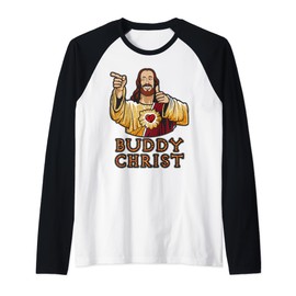 Kevin Smith View Askewniverse Buddy Christ Got Golden Wow Raglan Baseball Tee