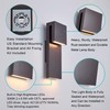 Tarentlight Modern Outdoor Indoor Integrated LED Wall Sconce, 2-Light Total
