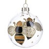 Gisela Graham Glass Bauble with Black and Gold Bumble Bee