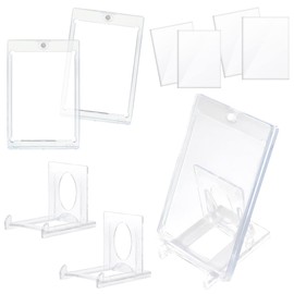 Aideaz Magnetic Loader Trading Card Case, Card Loader, Double-Sided, Transparent, Magnetic Holder, Protection, Display, Large Capacity, 35 Pt, Card Sleeve, 2 Types Included, Set of 2 Types (Loader +