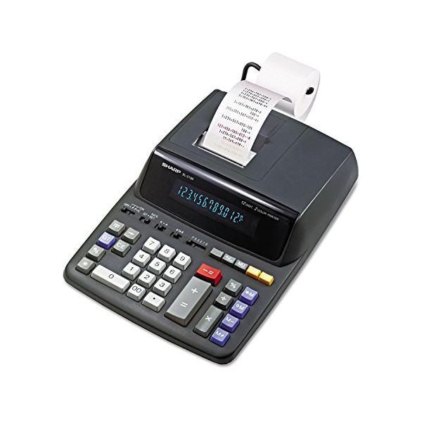 Sharp EL2196BL EL2196BL Two-Color Printing Calculator Black/Red Print 3.7 Lines/Sec