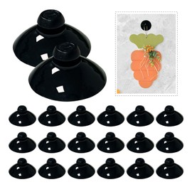 HE ZHI LONG 20 Packs MINI Thicker Suction Cups 25mm/0.98 Inch Black Sucker Pads Without Hook for Glass Home Organization Decoration