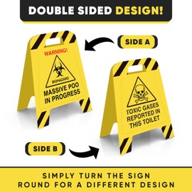 Fathers Day Funny Gift For Dad Joke Present Dads Wet Floor Sign Massive Poo In Progress Prank Gag For Step Dad For Him Boyfriend Partner Husband