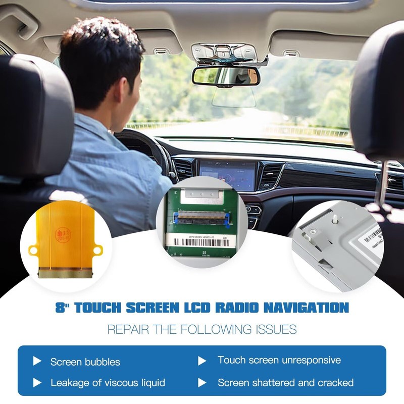 DJ080PA-01A Navigation Screen Replacement - 8" Touch Display for Chevy/G