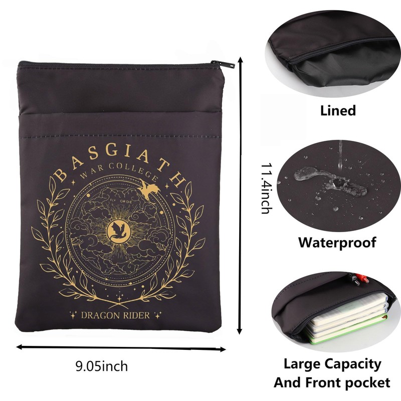 Fourth Wing Inspired Book Sleeve Dragon Rider Gift Basgiath War