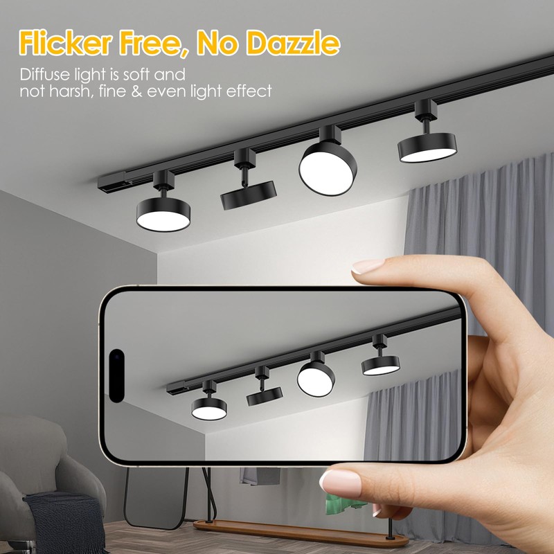 TuyuBEE Diffuse LED Track Lighting Heads H Type Track Light